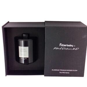 Filterbaby Aluminum Titanium Shower Filter Black Pro Series Robert Dorfman NEW
